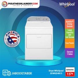 Dryer Whirlpool 15 Kg 3DWGD4815 Tipe Gas