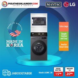 Stack Washer LG 20 Kg - Dryer Maytag 15 kg