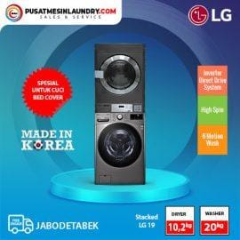 Stack Washer LG 20 Kg & Dryer LG Giant Max