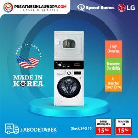Stacked Washer LG 15 Kg & Dryer Speedqueen 15 Kg