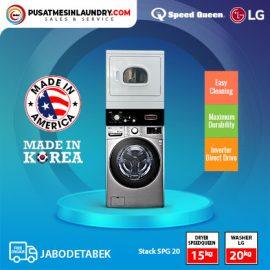 Stack Washer LG 20 Kg - Dryer Speedqueen 15 Kg