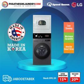 Stack Washer LG 20 Kg - Dryer Speedqueen 15 Kg