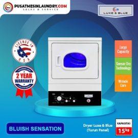 Luxe & Blue Mesin Pengering Gas 15kg Kaca Kecil Turun Panel Made in USA 3TRG