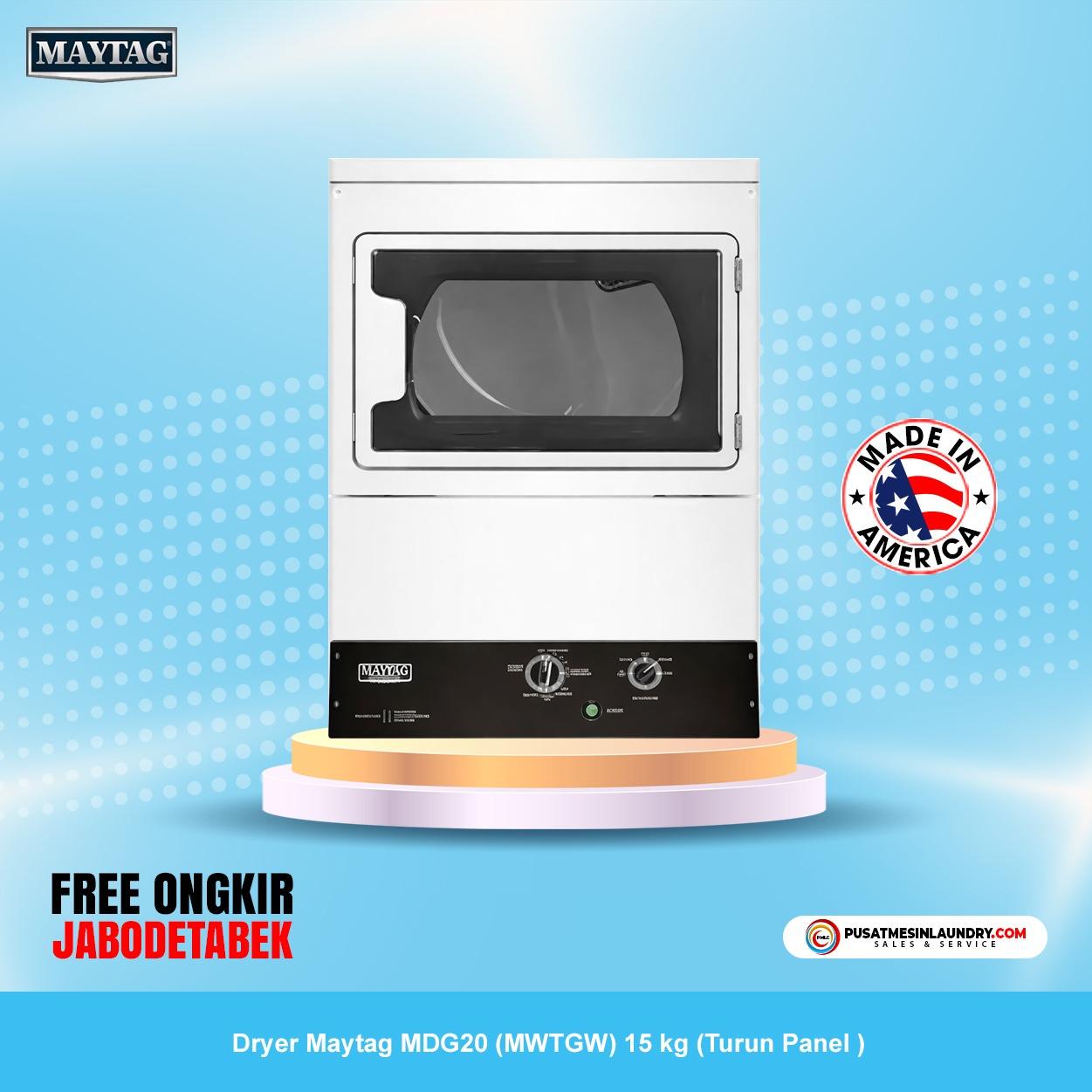 Dryer Maytag 15 Kg Tipe MDG20 Gas Turun Panel