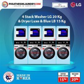 Paket 4 Stack Washer LG 20 Kg - Dryer Luxe & Blue LB 15 Kg