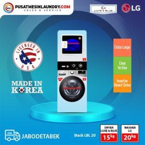 Stack Washer LG 20 Kg & Dryer Luxe & Blue LB 15 Kg