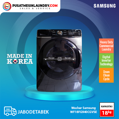 Washer Samsung Commercial 18 Kg, Mesin Cuci Laundry Tipe Full Commercial